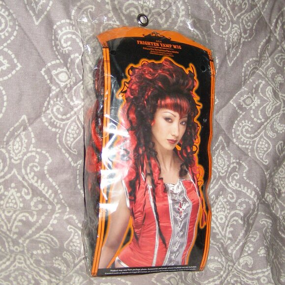 NEW "Frighten Vamp Wig" Sexy Lady Vampire wig Red and Black for Halloween - Picture 2 of 6